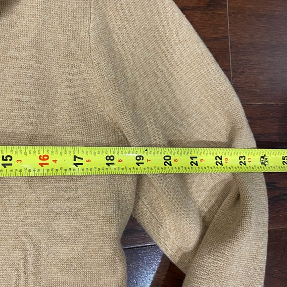 J Crew Camel One Button Schoolboy Cardigan Blazer Sweater M Cotton Preppy - Picture 4 of 6